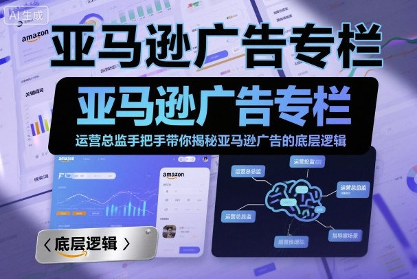 亚马逊广告专栏：运营总监手把手带你揭秘亚马逊广告的底层逻辑-第一资源网