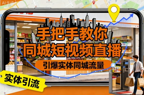 手把手教你同城短视频直播，引爆实体同城流量-第一资源网